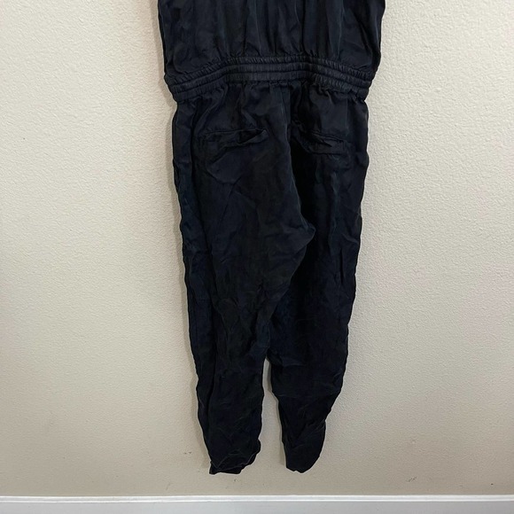 Rails Erin Drawstring Waist Snap-Front Sleeveless Ankle Crop Jumpsuit Black XS - Picture 13 of 13